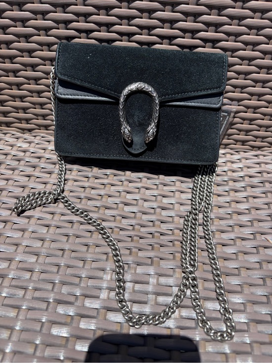 Gucci Handbags - Gucci Suede Super Mini Dionysus Shoulder/crossbody Bag in Black
